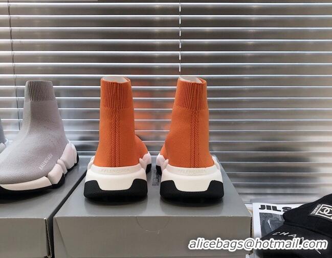 Best Quality Balenciaga Speed 2.0 Knit Sock Boot Sneakers 082910 Orange