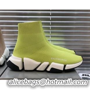 Cheap Design Balenciaga Speed 2.0 Knit Sock Boot Sneakers 082910 Green