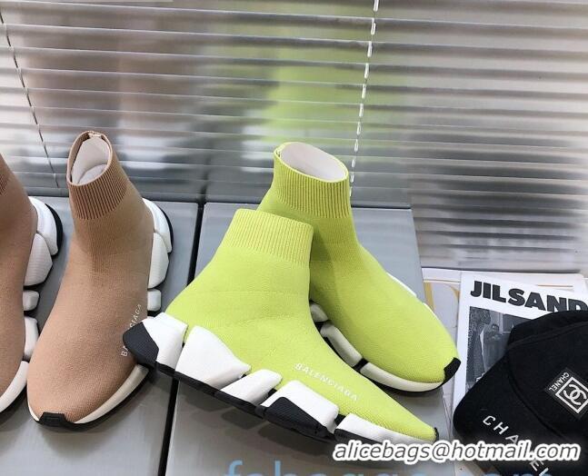 Cheap Design Balenciaga Speed 2.0 Knit Sock Boot Sneakers 082910 Green