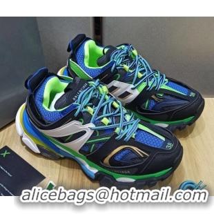 Affordable Price Balenciaga Track 3.0 Tess Trainer Sneakers 090186 Blue/Green