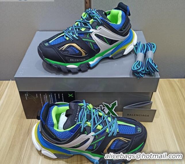 Affordable Price Balenciaga Track 3.0 Tess Trainer Sneakers 090186 Blue/Green