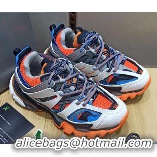 Good Product Balenciaga Track 3.0 Tess Trainer Sneakers 090186 White/Orange/Blue