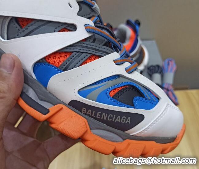 Good Product Balenciaga Track 3.0 Tess Trainer Sneakers 090186 White/Orange/Blue