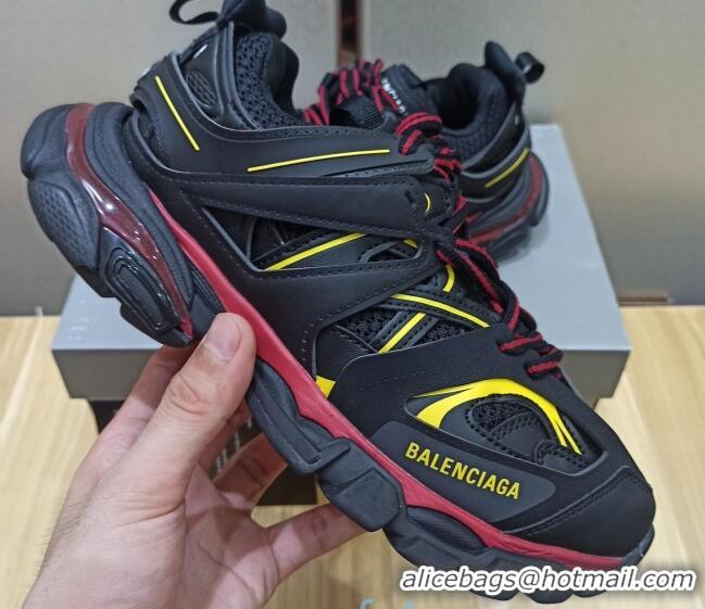 Most Popular alenciaga Track 3.0 Tess Trainer Sneakers 090186 lack/Red/Yellow