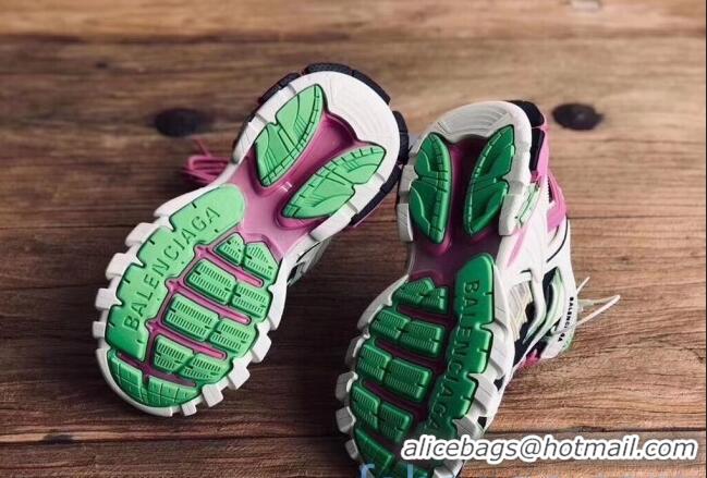 Discount Design lenciaga Track 4.0 Tess Trainer Sneakers 8090261 White/Green/Rosy