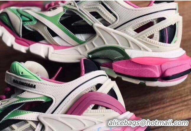 Discount Design lenciaga Track 4.0 Tess Trainer Sneakers 8090261 White/Green/Rosy