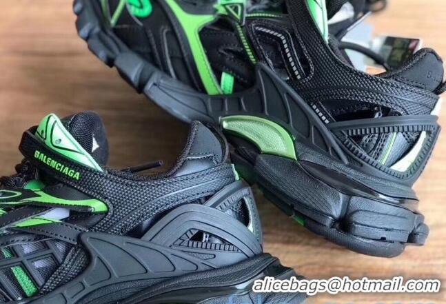 Sophisticated Balenciaga Track 4.0 Tess Trainer Sneakers 8090261 Black/Green