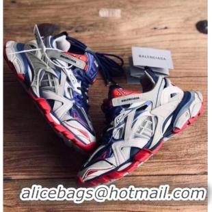 Top Grade Balenciaga Track 4.0 Tess Trainer Sneakers 8090261 Off-White/Blue