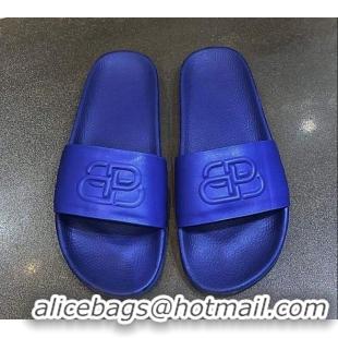 Pretty Style Balenciaga BB Slide Sandals 120372 Blue