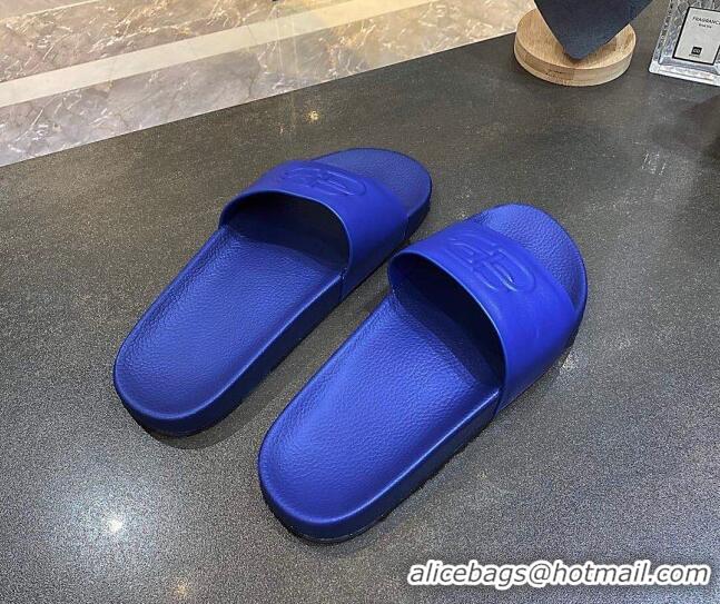 Pretty Style Balenciaga BB Slide Sandals 120372 Blue