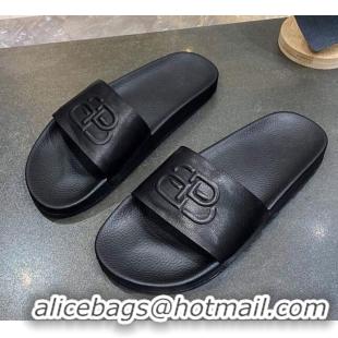 Best Product Balenciaga BB Slide Sandals 120372 All Black