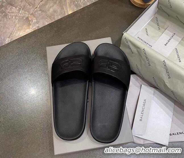 Best Product Balenciaga BB Slide Sandals 120372 All Black