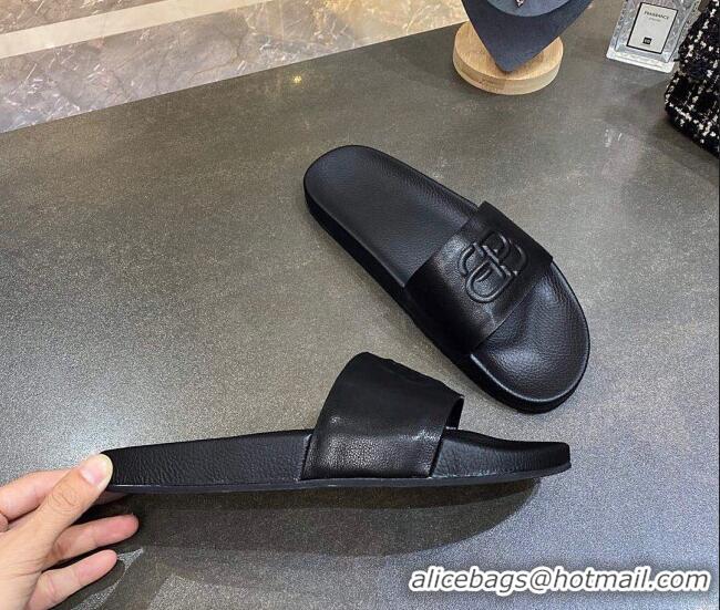 Best Product Balenciaga BB Slide Sandals 120372 All Black