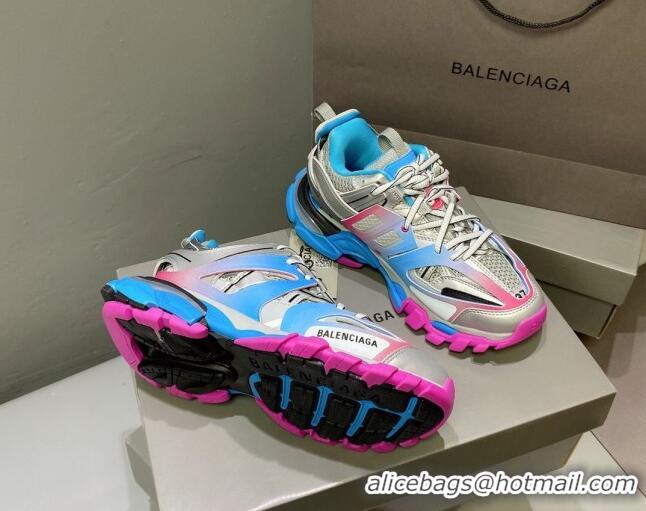 Low Price Balenciaga Track 3.0 Tess Trainer Sneakers 122177 Pink/Blue/Grey