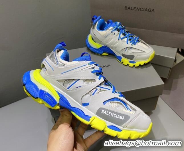 Good Quality Balenciaga Track 3.0 Tess Trainer Sneakers 122177 Grey/Blue/Yellow