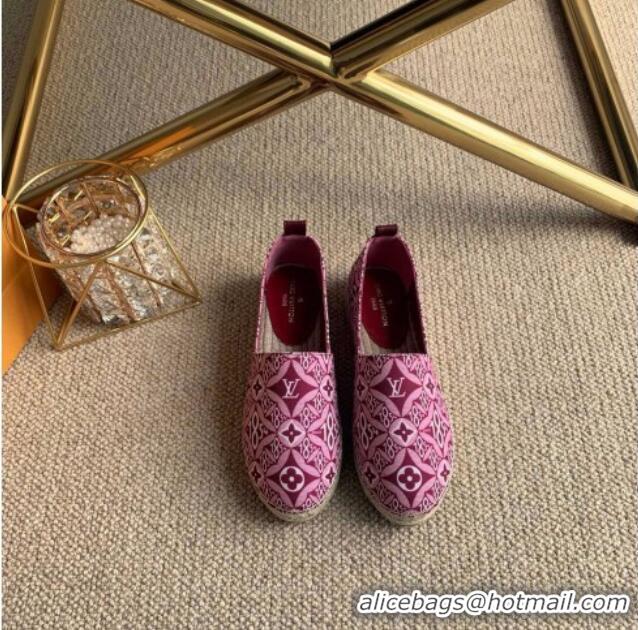 Low Price Louis Vuitton Since 1854 Starboard Flat Espadrilles 1A8D4M Burgundy