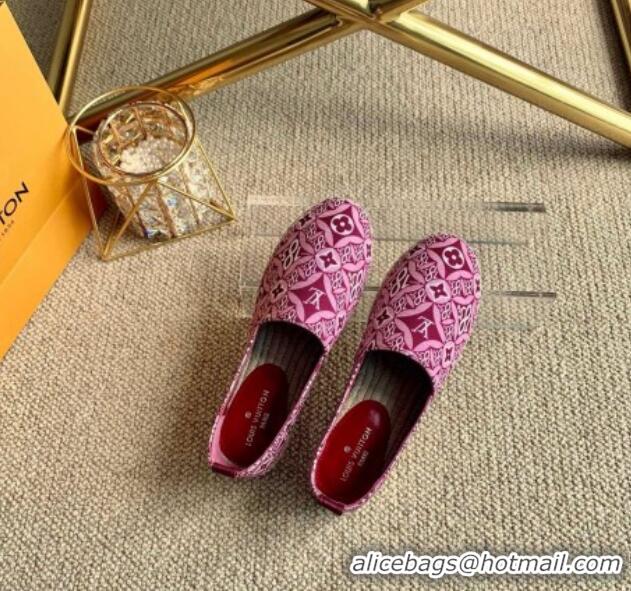 Low Price Louis Vuitton Since 1854 Starboard Flat Espadrilles 1A8D4M Burgundy