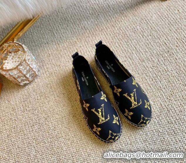 Grade Design Louis Vuitton Starboard Animal Print Monogram Flat Espadrilles 102305 Black/Yellow