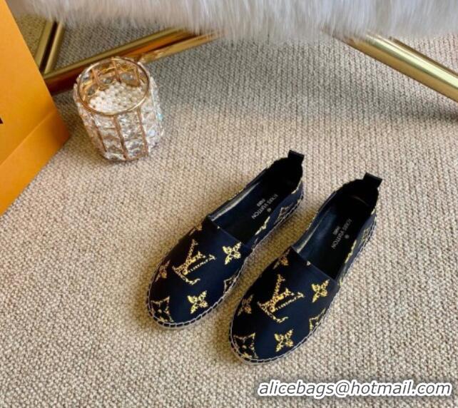 Grade Design Louis Vuitton Starboard Animal Print Monogram Flat Espadrilles 102305 Black/Yellow