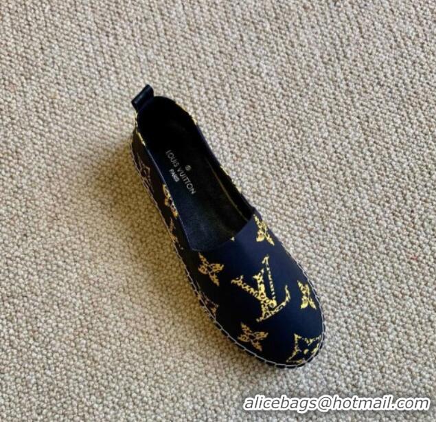 Grade Design Louis Vuitton Starboard Animal Print Monogram Flat Espadrilles 102305 Black/Yellow