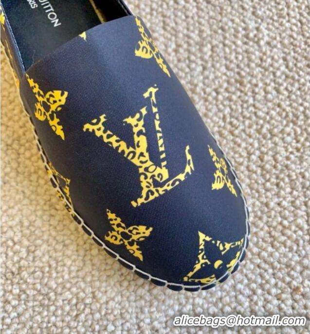 Grade Design Louis Vuitton Starboard Animal Print Monogram Flat Espadrilles 102305 Black/Yellow