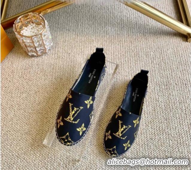 Grade Design Louis Vuitton Starboard Animal Print Monogram Flat Espadrilles 102305 Black/Yellow