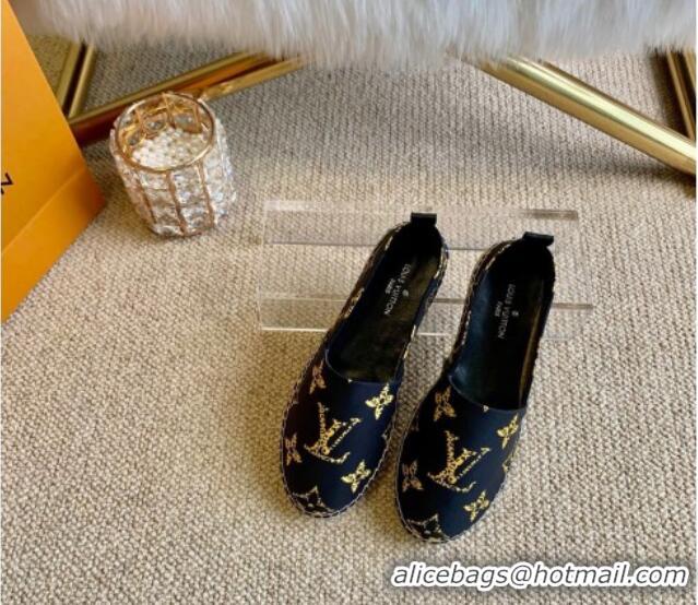 Grade Design Louis Vuitton Starboard Animal Print Monogram Flat Espadrilles 102305 Black/Yellow