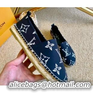 Discount Louis Vuitton Starboard Animal Print Monogram Flat Espadrilles 102307 Blue/White