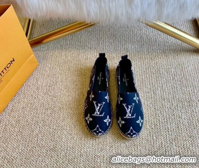 Discount Louis Vuitton Starboard Animal Print Monogram Flat Espadrilles 102307 Blue/White