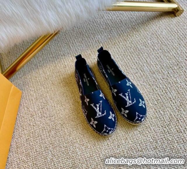 Discount Louis Vuitton Starboard Animal Print Monogram Flat Espadrilles 102307 Blue/White