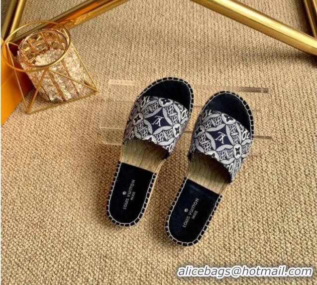 Design Louis Vuitton Since 1854 Flat Espadrilles Slide Sandal 102309 Grey