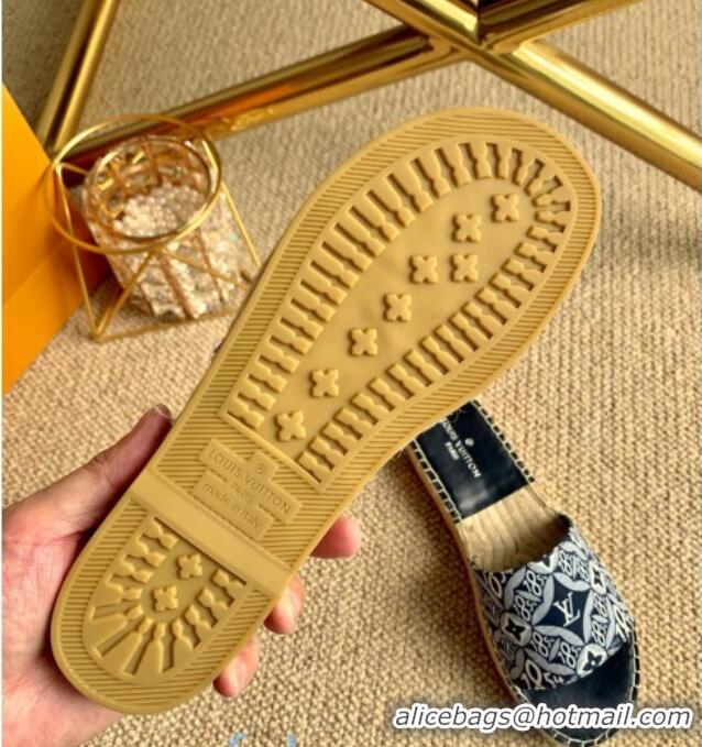 Design Louis Vuitton Since 1854 Flat Espadrilles Slide Sandal 102309 Grey