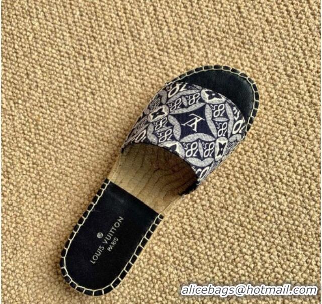 Design Louis Vuitton Since 1854 Flat Espadrilles Slide Sandal 102309 Grey