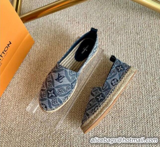 Classic Practical Louis Vuitton Since 1854 Starboard Flat Espadrilles 1A8D4M Grey/Black