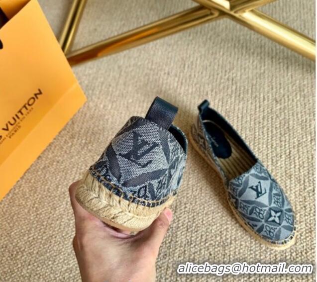 Classic Practical Louis Vuitton Since 1854 Starboard Flat Espadrilles 1A8D4M Grey/Black