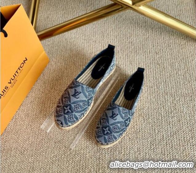 Classic Practical Louis Vuitton Since 1854 Starboard Flat Espadrilles 1A8D4M Grey/Black