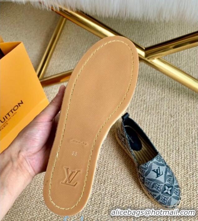 Classic Practical Louis Vuitton Since 1854 Starboard Flat Espadrilles 1A8D4M Grey/Black