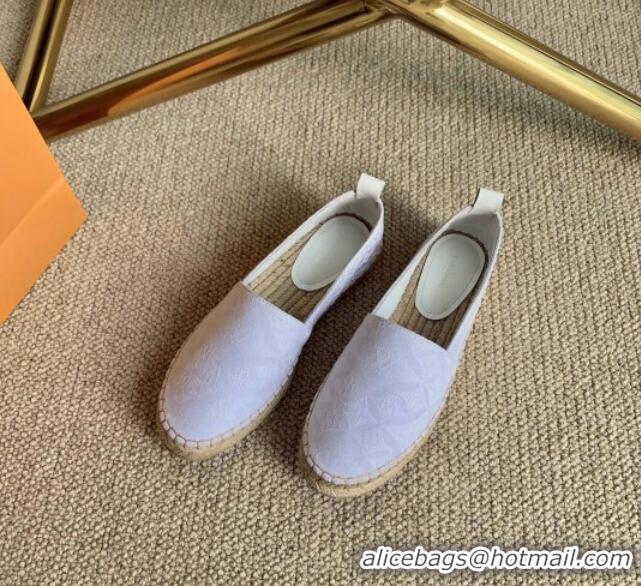 Good Product Louis Vuitton Since 1854 Starboard Flat Espadrilles 1A8D4M White