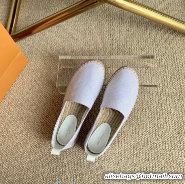 Good Product Louis Vuitton Since 1854 Starboard Flat Espadrilles 1A8D4M White