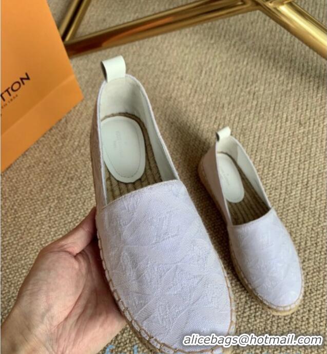 Good Product Louis Vuitton Since 1854 Starboard Flat Espadrilles 1A8D4M White