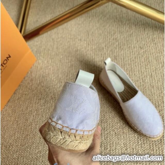 Good Product Louis Vuitton Since 1854 Starboard Flat Espadrilles 1A8D4M White