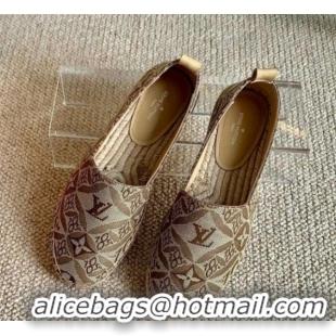 New Style Louis Vuitton Since 1854 Starboard Flat Espadrilles 1A8D4M Khaki