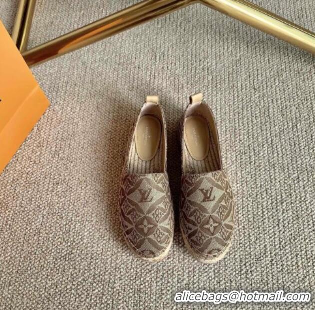 New Style Louis Vuitton Since 1854 Starboard Flat Espadrilles 1A8D4M Khaki