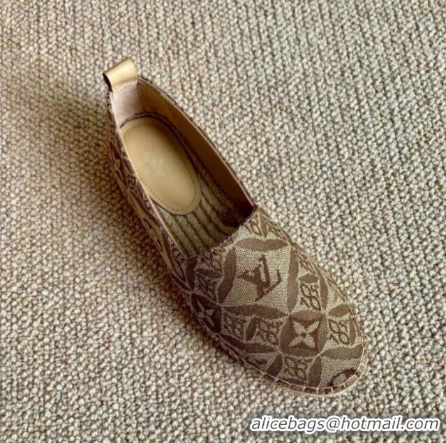 New Style Louis Vuitton Since 1854 Starboard Flat Espadrilles 1A8D4M Khaki