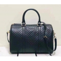 Top Quality Gucci Mircoguccissima Medium Boston Bag 247205 Black