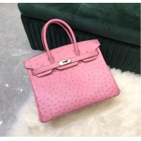 Market Sells Hermes Birkin Bag Original Leather Ostrich skin HBK2530 pink