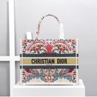 Buy Discount DIOR BOOK TOTE Latte Multicolor Dior Zodiac Embroidery M1287Z-1