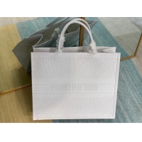 New Release Creation DIOR BOOK TOTE BAG IN Calfskin M1296Z White