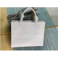 Most Popular SMALL DIOR BOOK TOTE BAG IN Calfskin M1296Z white