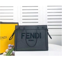 Well Crafted FENDI canvas bag F6501 dark gray